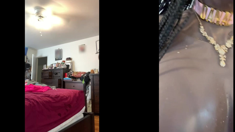 Deanna Doll: Danae si cewek semok kulit hitam lagi asik ngusap kontolnya...