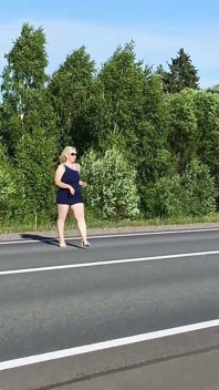 Dropping My Panties on the Road