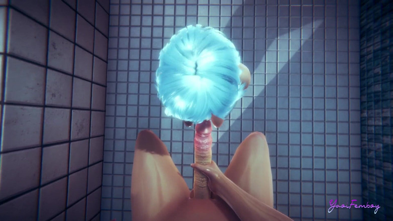 Yaoitube: Yaoi femboy pOV Blue lutscht einen schwanz und ohne gummi...