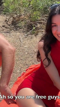 Husband Shares Wife with Big Dicked Guys for Outdoor Group Sex
