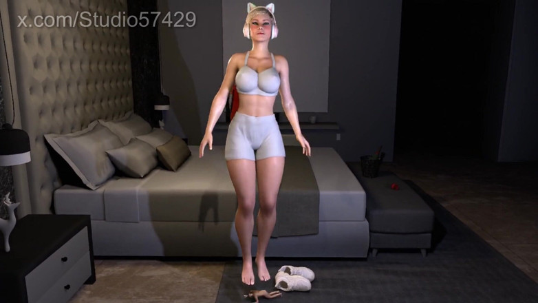 Studio 57429: Senaman Hamba Kaki Kecil Gergasi, Sock Smelling Trample