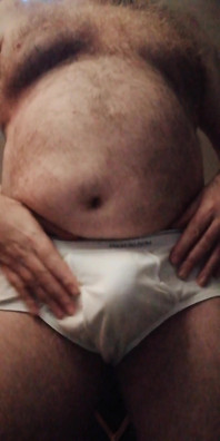 Mi sego nel Mio frutto bianco degli slip del telaio orso peloso del regno unito