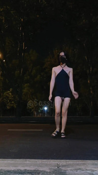 Sissytask Accomplished: Cross the Street with Dildo and Cage