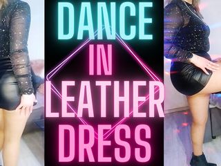 Monica Nylon: Danse dans une robe en cuir