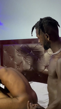 Femboy Gets the Luxury of Having Two Sexy Dl Big Black Cocks All to Himself.