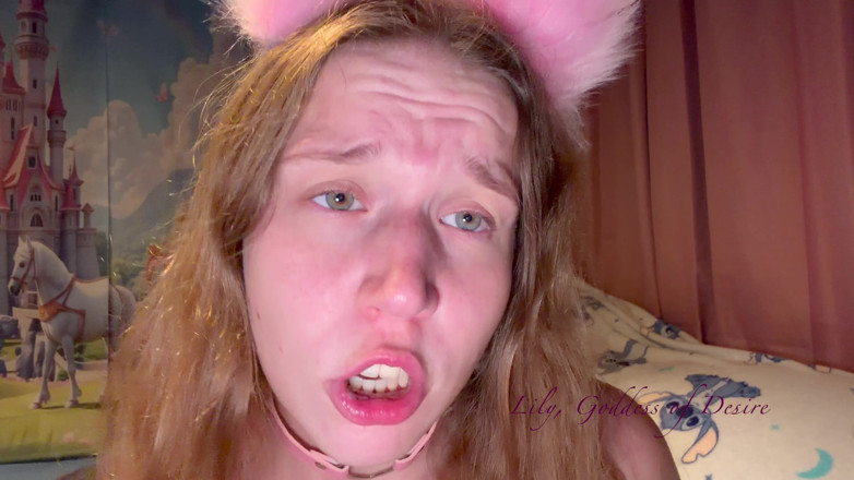 Lily, Goddess of Desire: Ahegao, Gadis Anime Comel Dengan Telinga Dan Kolar Mempunyai Pelbagai...