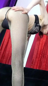 Zwarte panty met gouden glitter ita