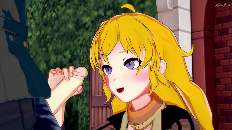 Hentai Smash: Yang Xiao Larga garganta profunda polla y traga semen - RWBY...