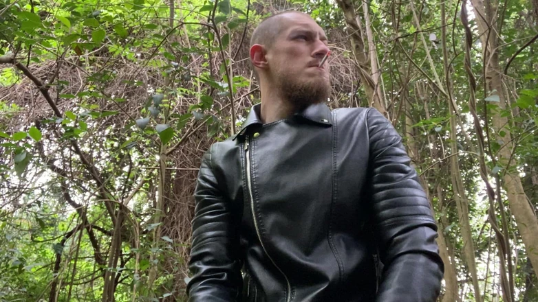 Hunky time: Leather Smoker