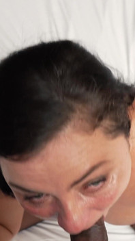 Hairy Housewife Christina Santes POV Sloppy BBC Face Fucking