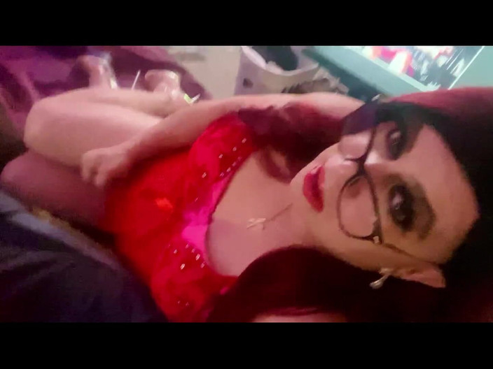 Krissy Sweets: CD Krissy Sweets Red spodní prádlo a sexy podpatky