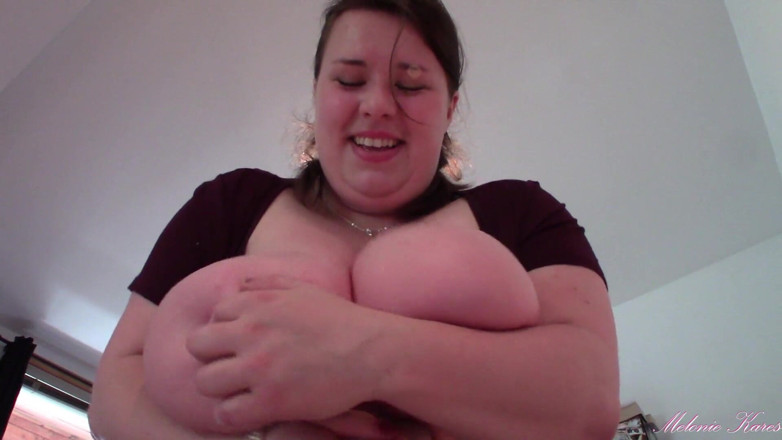 Melonie Kares: Huge breasts titjob from girlfriend