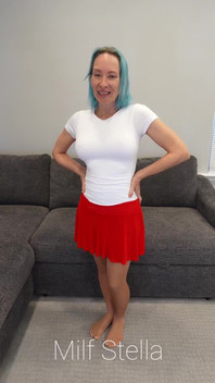 White Top & Red Skirt