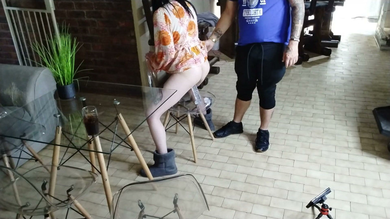 Bigjoefuckalott: Caught My Friends Wife Fucking Her Dildo on the Chair