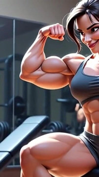 O femeie musculoasă îl umilește pe bărbatul slab - dominare cu venerarea picioarelor