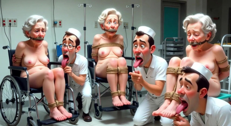 YOUR BEST FANTASY: Pathetic Men Licking Wrinkled Feet of Elderly Women