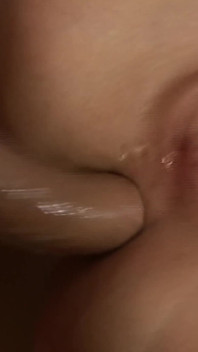Rubia babe anal cabalgando en medias negras