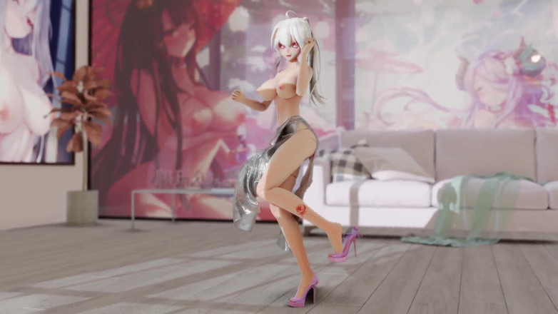 MikuMotion: Iu-lila šaty striptýz busty