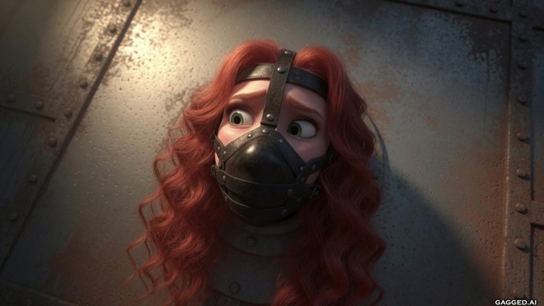 Gagged AI Cartoons: In der wand stecken