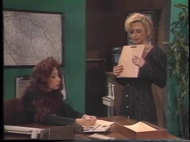 A Lesbian World: Redhead lady boss calls blonde secretary to her office for...