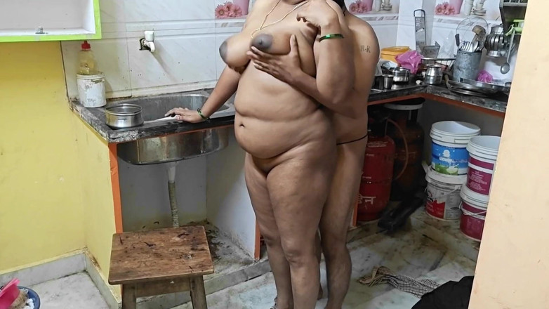 RoyToy: Hot Bhabhi Sex in Kitchen Room with the Young Desi...