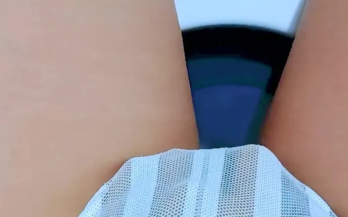 Little Dessert: Pretty Girl Fingering Pink Pussy in the Office Bathroom