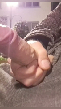 Flashing and Dripping Precum on a Public Bench