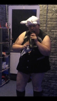 Sexy Housewife in a Lab Coat Cleans Intensively with Sexy Dildos