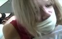 Selfgags classic: Encapuchado, amordazado y gimiendo: grabó un xl par de bragas...