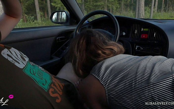 Alisa Lovely: Teen couple fucking in car &amp; recording sex on video - cam...