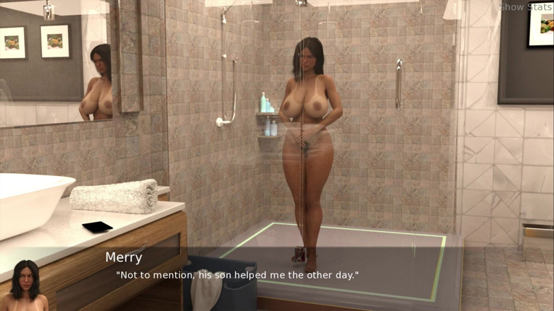 Porny Games: Project hot wife - Naked wife blocked on the shower 12