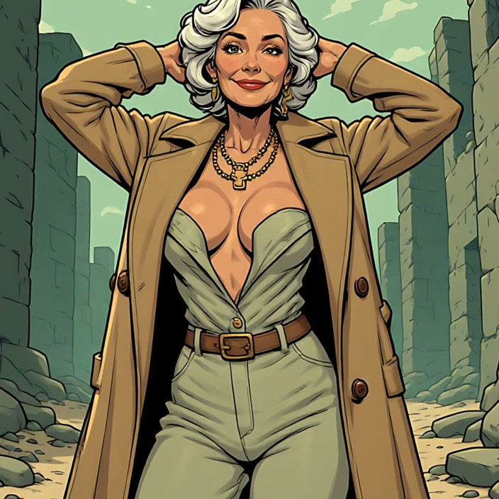 AI Porn: Granny and Mature Cleavage and Tits Art