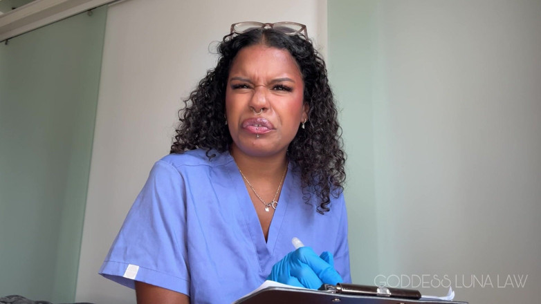 Goddess Luna Law: Micropenis Diagnosis Ebony Nurse Goddess Luna Law Turns Your Check-up...