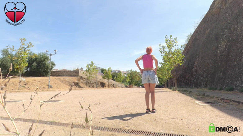 Candystart Videos: Exhibitionist Öffentliche masturbation in der historischen Stadt