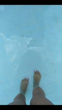 White Nails + Pool = Video for You Lol