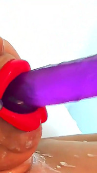 Watch Veevee Suck and Fuck Her Dildos