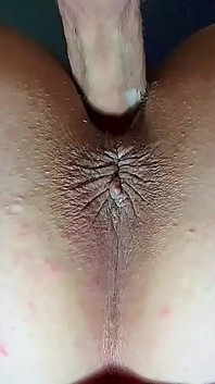 Trou du cul très étroit, baise de la chatte, creampie amateur