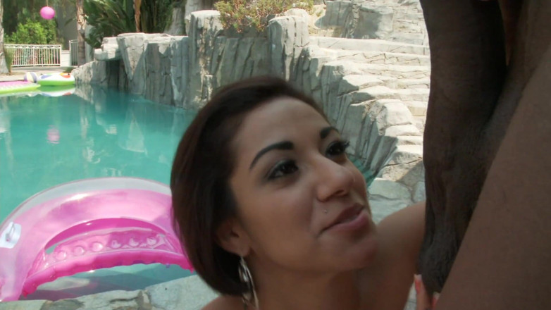 Black Passion: Vanessa Leon enjoys a nice colored dick with lots of...