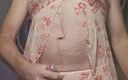 Fantasies in Lingerie: Хороший камшот во время ношения моей кружевной персиковой детской куклы и трусики