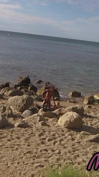 Strangers Caught My Wife Touching and Fucking My Big Cock on a Public Nude Beach - Real Amateur French - Misscreamy