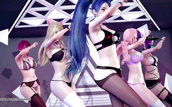 3D-Hentai Games: [MMD] STAYC - RAN2U Ahri Akali Kaisa Evelynn Seraphine hot striptease...