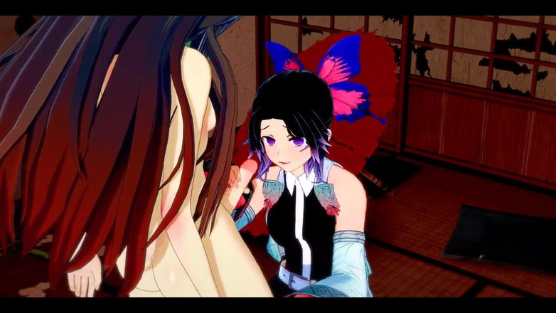 HentaiTubes: Demon Slayer Futanari - Shinobu X Nezuko Hardsex - Japoński azjatycki manga...