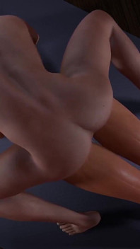 Ela descobriu que não é fácil segurar uma prancha enquanto faz anal | 3D pornô