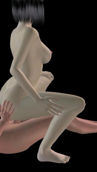Animado 3d porno - hermosa chica montando polla de hombre asiático en coño y culo