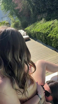 Lesbian Duo dengan kawan pantat besar saya yang bertatu Nina Beauregard di Spa