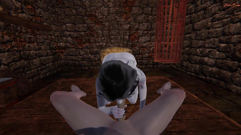 Hentai Smash: Lady Dimitrescu gives you a POV blowjob and swallows your...