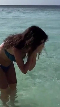 Pissed on Girl on a Beach - She Was Shocked