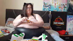 SSBBWLadyBrads: Subway Stuffing in Tight Leather Pants Pt 1