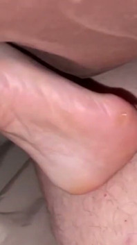 Cum on Mature Granny Rough Soles and Ass