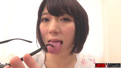 Japan Fetish Fusion: Lízání očních brýlí POV: Okouzlení očí Mio Shinzaki